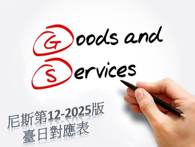 公告更新「臺日尼斯分類商品及服務類似組群碼對應表(第12-2025版)」