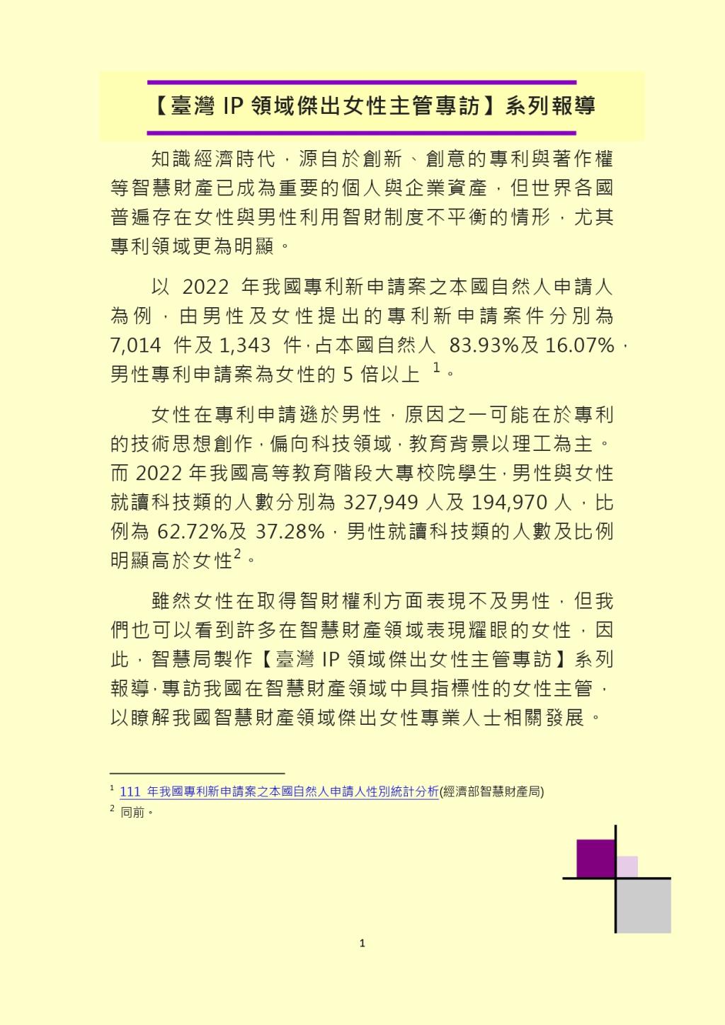 2023臺灣IP領域傑出女性專訪系列報導01