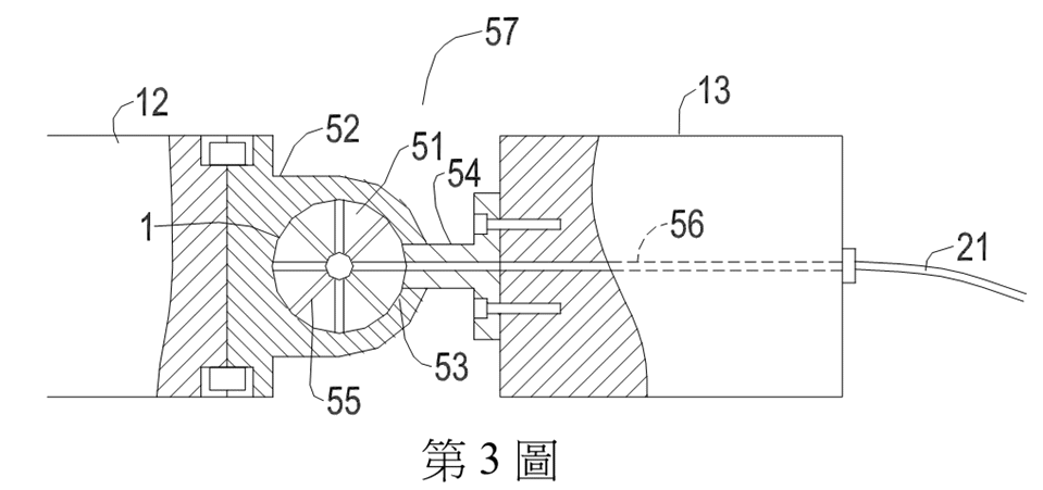 工作檯驅動裝置遊嵌連結部分之相對面為球面狀