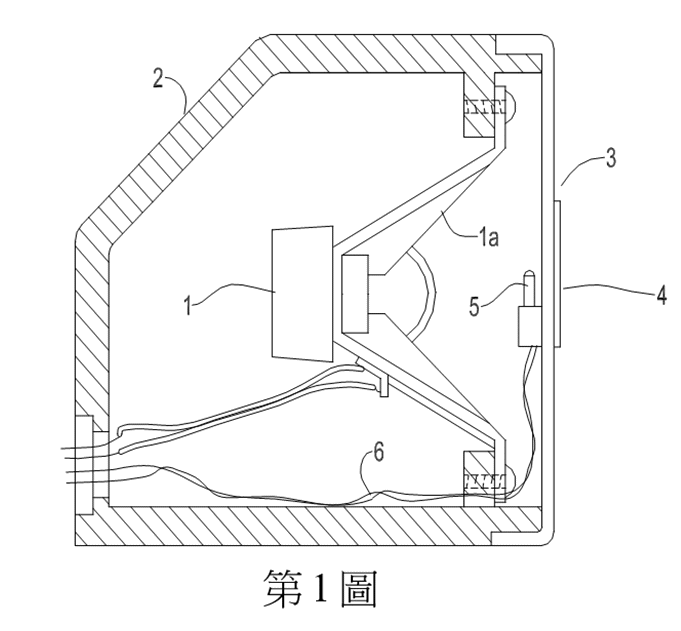 擴音器裝置本體內部示意圖