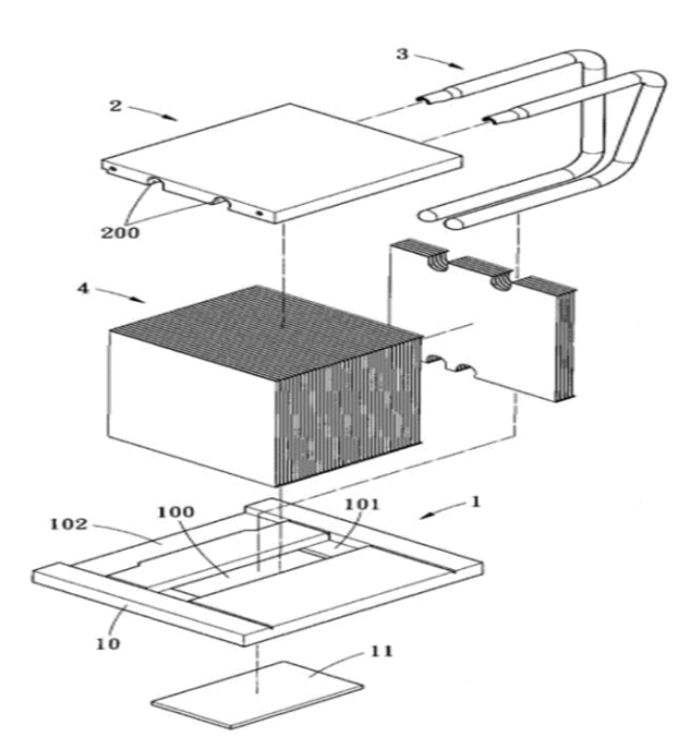 均佈熱點之散熱裝置圖