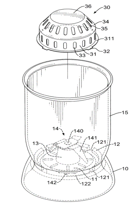 飲品調理機包括定位座及動力單元等構件